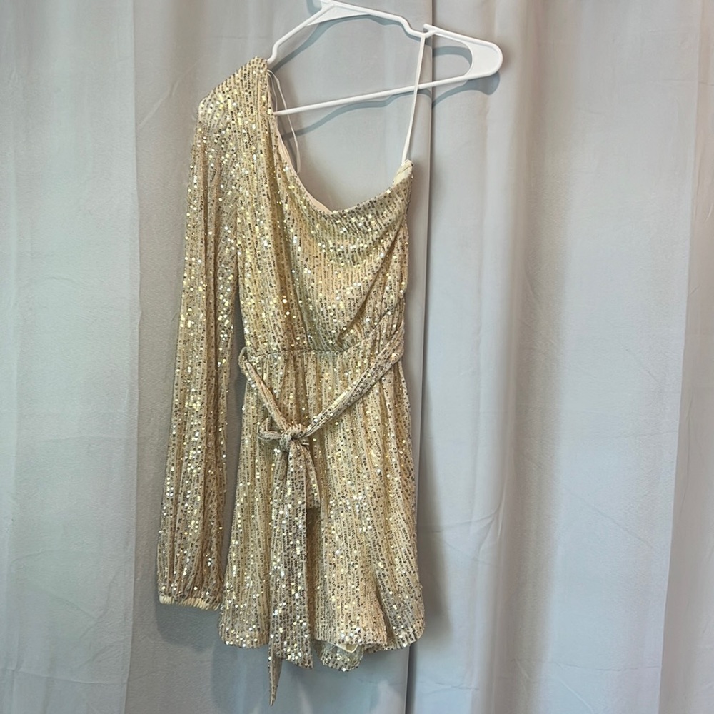 Petal and Pup Sequin Romper